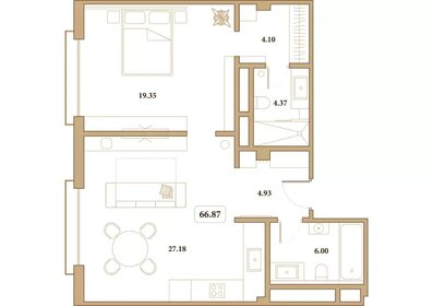 64 м², 2-комнатные апартаменты 22 000 000 ₽ - изображение 38