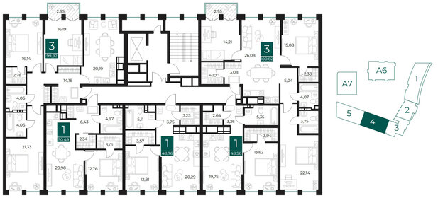 90,2 м², 3-комнатная квартира 14 435 200 ₽ - изображение 20