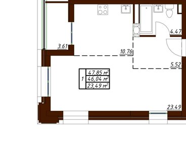 47,3 м², 1-комнатная квартира 6 353 200 ₽ - изображение 63