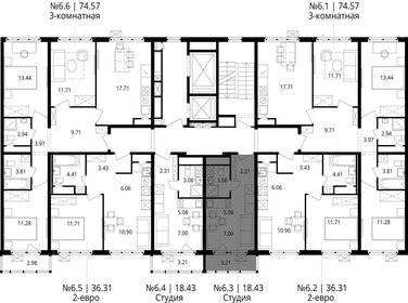 18,7 м², квартира-студия 4 783 780 ₽ - изображение 29