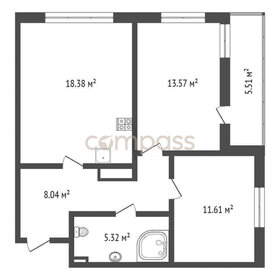 Квартира 57,1 м², 2-комнатная - изображение 1