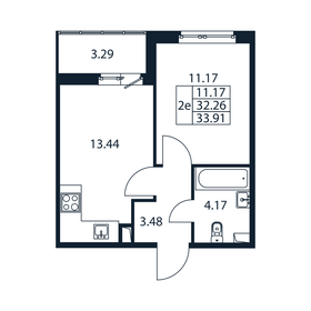 31,1 м², 1-комнатная квартира 4 500 000 ₽ - изображение 110