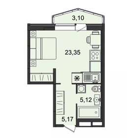 Квартира 33,9 м², студия - изображение 1