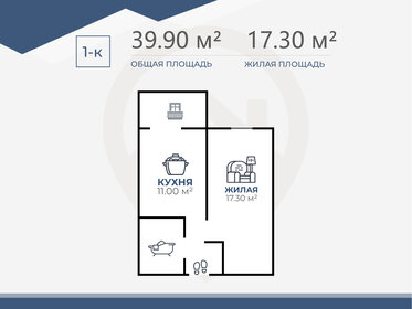 Квартира 39,9 м², 1-комнатная - изображение 1