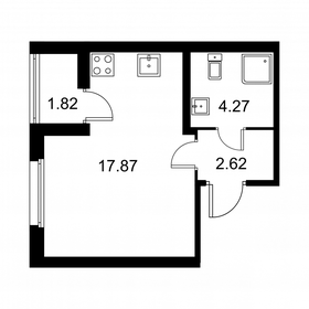 Квартира 25,7 м², студия - изображение 1