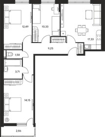 68 м², 3-комнатная квартира 6 100 000 ₽ - изображение 87