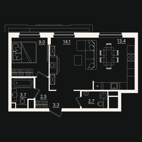 41,4 м², 1-комнатная квартира 18 200 000 ₽ - изображение 33