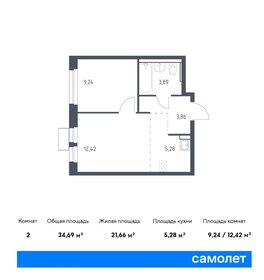 32,7 м², 1-комнатная квартира 7 266 591 ₽ - изображение 35