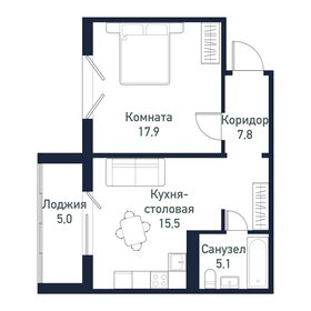 46,2 м², 1-комнатная квартира 5 771 250 ₽ - изображение 17