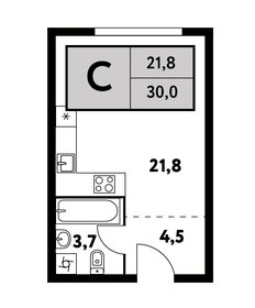 30,6 м², квартира-студия 15 896 700 ₽ - изображение 14