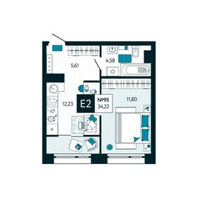 34 м², 1-комнатная квартира 4 352 000 ₽ - изображение 40