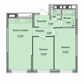 58,6 м², 2-комнатная квартира 4 640 000 ₽ - изображение 88