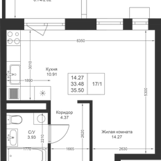 Квартира 35,5 м², студия - изображение 2