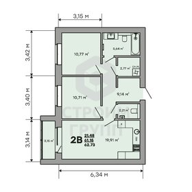 69,3 м², 2-комнатная квартира 8 000 000 ₽ - изображение 68