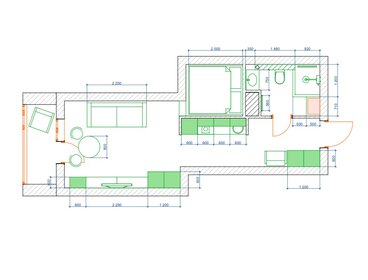 28 м², квартира-студия 4 580 000 ₽ - изображение 58