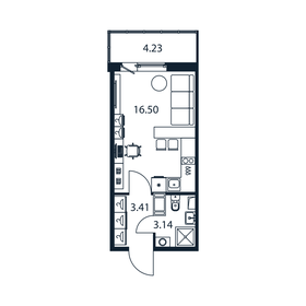 24,3 м², квартира-студия 4 185 888 ₽ - изображение 66