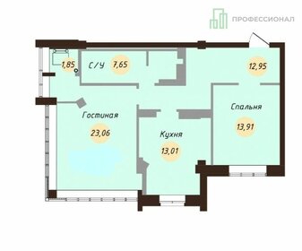 Квартира 77,6 м², 2-комнатная - изображение 1