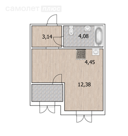 Квартира 25,3 м², студия - изображение 1