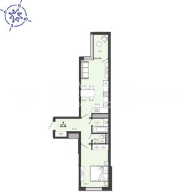 Квартира 50,3 м², 1-комнатная - изображение 1