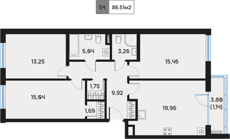 115 м², 4-комнатная квартира 17 200 000 ₽ - изображение 105