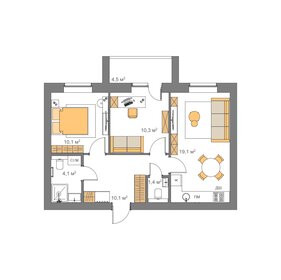 57,3 м², 2-комнатная квартира 5 561 625 ₽ - изображение 31