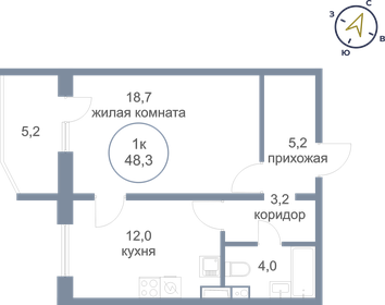 48,3 м², 1-комнатная квартира 5 450 000 ₽ - изображение 16
