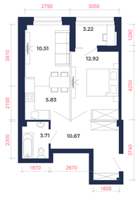 45,7 м², 2-комнатная квартира 3 600 000 ₽ - изображение 96