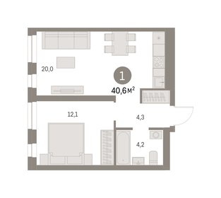 42,8 м², 2-комнатная квартира 7 900 000 ₽ - изображение 84