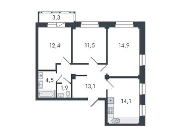 75,4 м², 3-комнатная квартира 7 790 000 ₽ - изображение 48