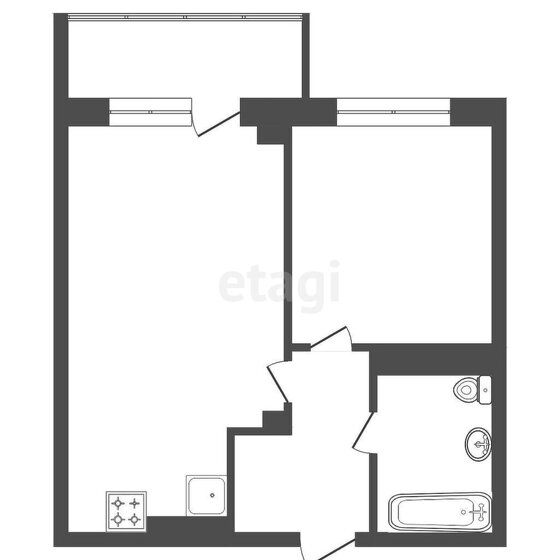 37 м², 2-комнатная квартира 6 500 000 ₽ - изображение 1