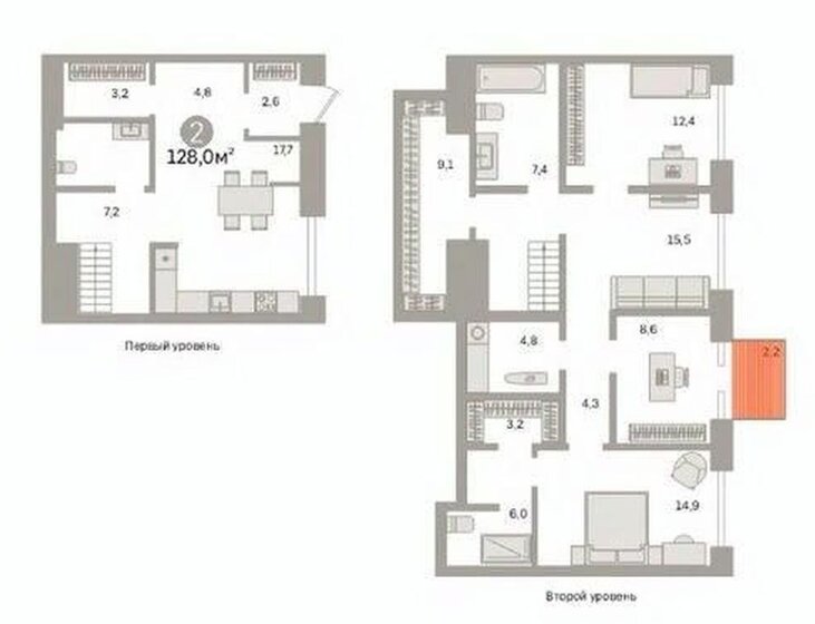 130 м², 3-комнатная квартира 20 700 000 ₽ - изображение 24