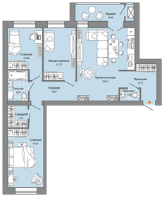 91,1 м², 3-комнатная квартира 9 544 136 ₽ - изображение 52