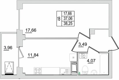 38,2 м², 1-комнатная квартира 2 981 160 ₽ - изображение 26