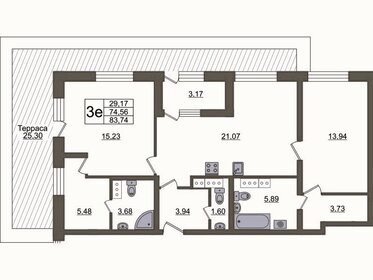 Квартира 83,7 м², 2-комнатная - изображение 1