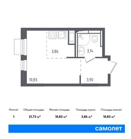 22,3 м², квартира-студия 6 257 548 ₽ - изображение 25