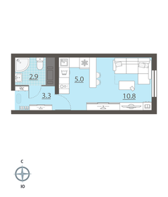 32,9 м², квартира-студия 1 490 000 ₽ - изображение 70