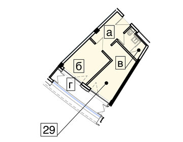 Квартира 36,9 м², 2-комнатные - изображение 1