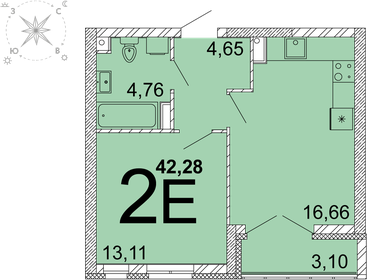 42,5 м², 1-комнатная квартира 7 017 155 ₽ - изображение 29
