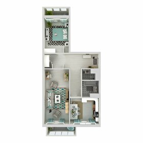 Квартира 64,9 м², 2-комнатная - изображение 2