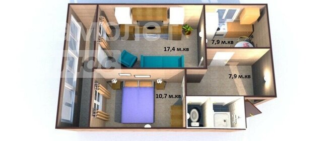 32,3 м², 1-комнатная квартира 1 850 000 ₽ - изображение 40