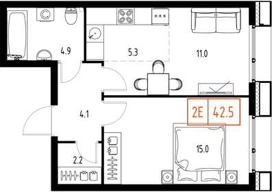 51,9 м², 3-комнатная квартира 13 900 000 ₽ - изображение 48