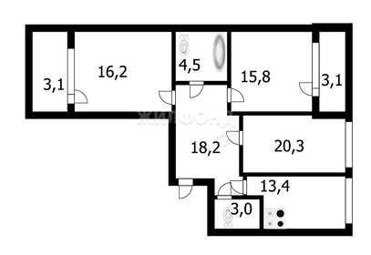 Квартира 93,3 м², 3-комнатная - изображение 1