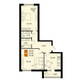 59 м², 2-комнатная квартира 9 200 000 ₽ - изображение 57