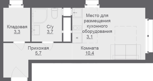 26,3 м², апартаменты-студия 5 638 575 ₽ - изображение 13
