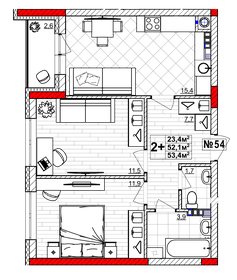 64 м², 3-комнатная квартира 4 800 000 ₽ - изображение 53