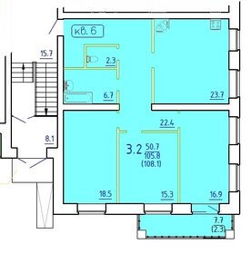 Квартира 108,1 м², 3-комнатная - изображение 1