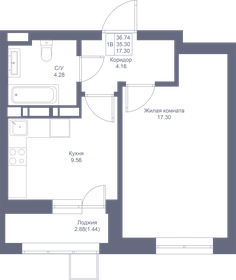36,7 м², 1-комнатная квартира 8 964 560 ₽ - изображение 43
