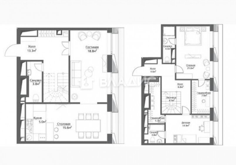 134 м², 5-комнатная квартира 51 700 000 ₽ - изображение 50