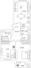 57,2 м², 2-комнатная квартира 13 827 881 ₽ - изображение 27