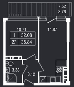 38 м², 1-комнатные апартаменты 10 241 600 ₽ - изображение 56